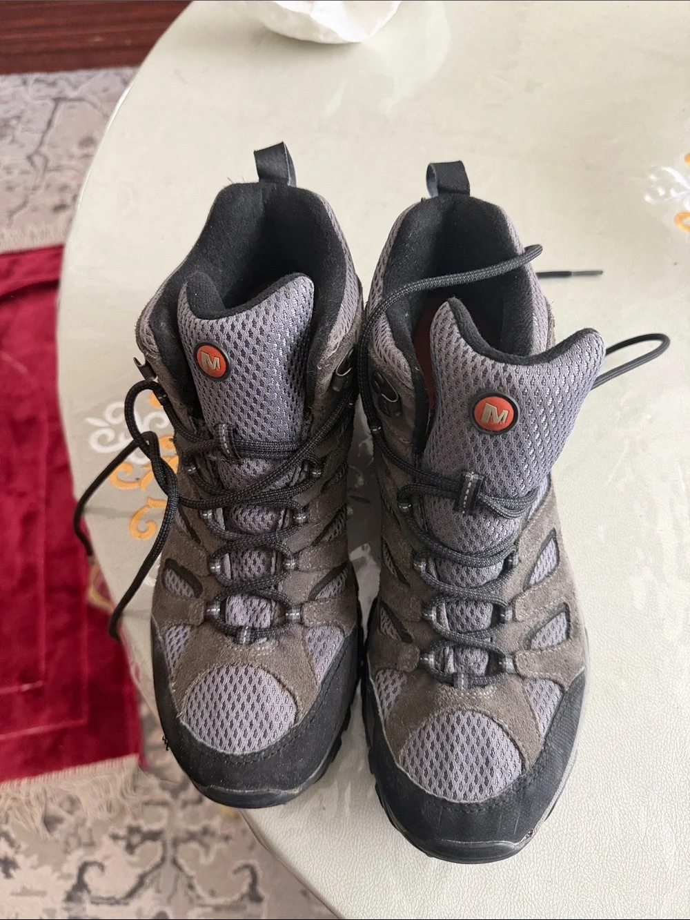 Merrell Gray and Black Men's Trail Hiking Shoes